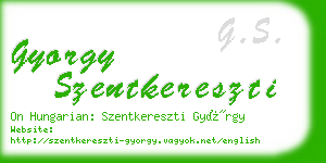 gyorgy szentkereszti business card